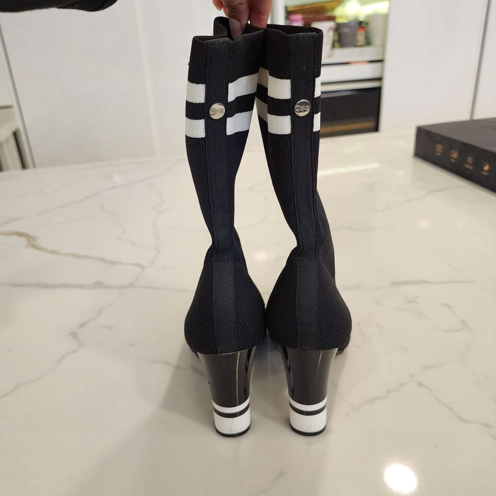 Stylish Black and White Women's Boots